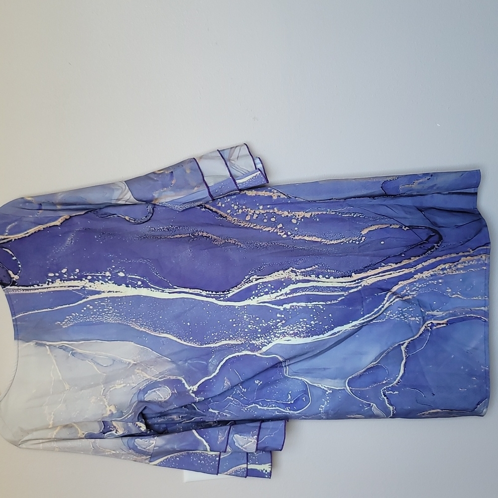 NEW Size Large Dress Blue/Purple & Gold - Picture 2 of 5